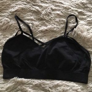 Black cami bralette.